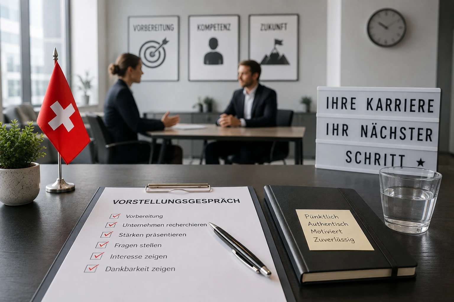So meistern Sie erfolgreich ein Vorstellungsgespräch bei einem Schweizer Unternehmen: vom ersten Anruf bis zum Stellenangebot